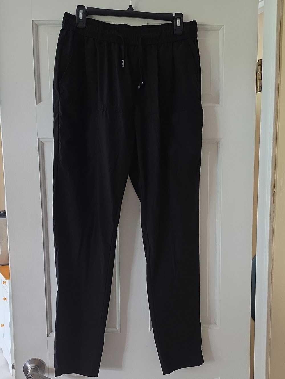 Men's Black Elastic Waist Joggers